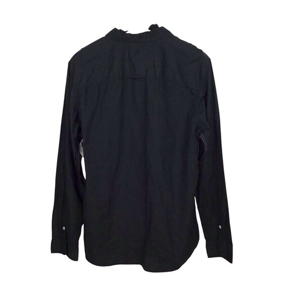 Jeans By Buffalo Shirt Men's Large Black Long Sleeve Button Up Mikolan - Picture 4 of 5